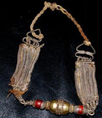 Antique Omani silver miniature necklace